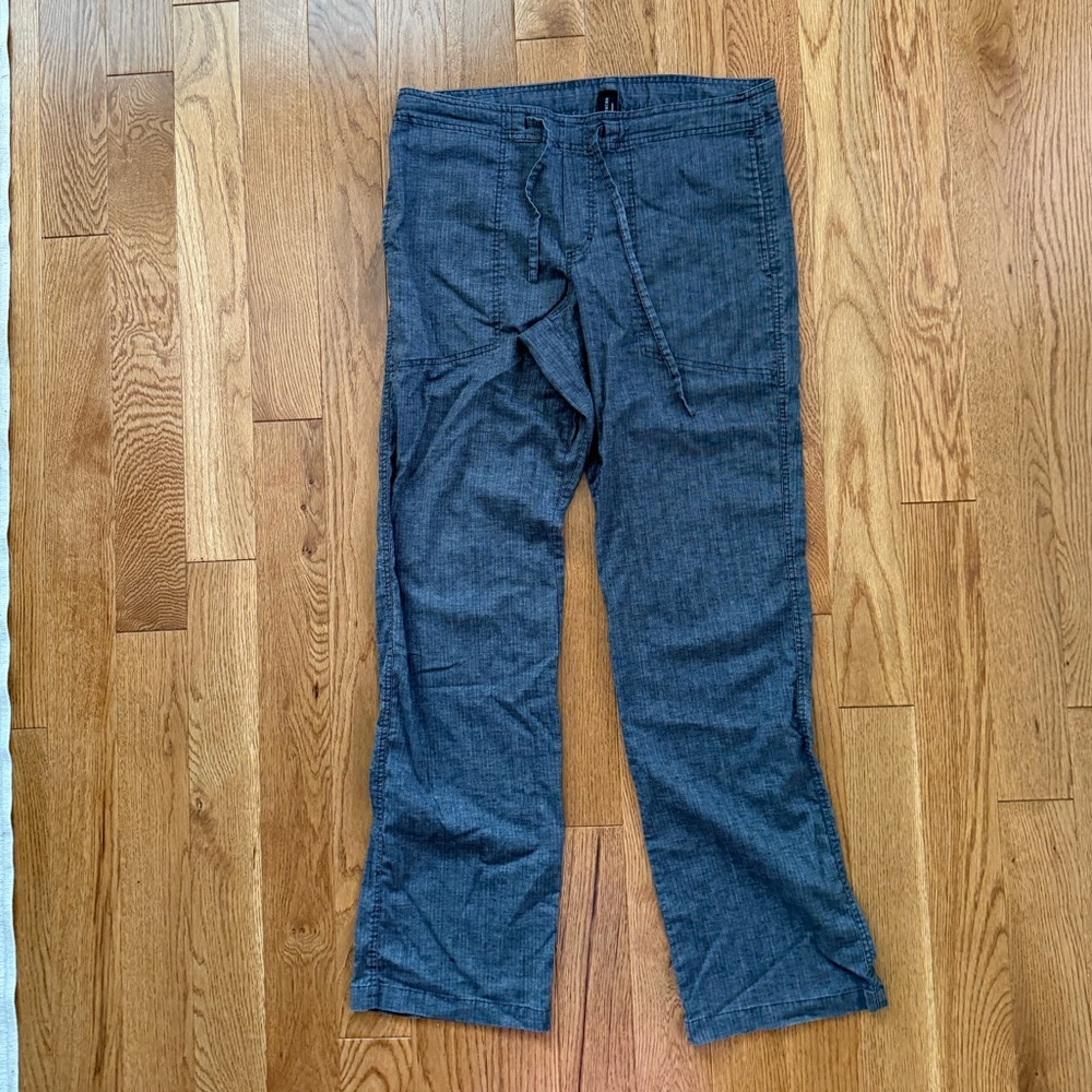 Men’s Prana Drawstring Lightweight Pants, Grey, Size M